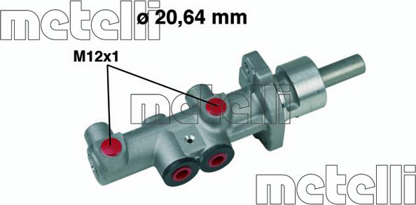 Metelli 05-0404 - Главный тормозной цилиндр parts5.com