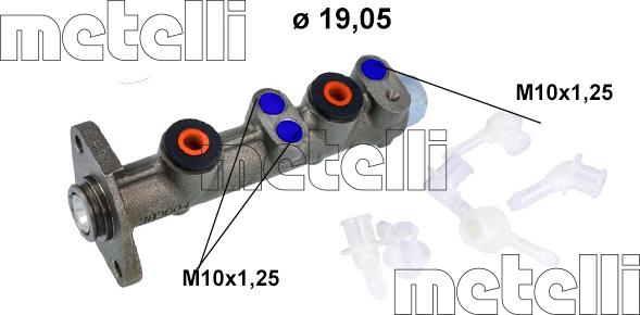 Metelli 05-0006K - Главный тормозной цилиндр parts5.com