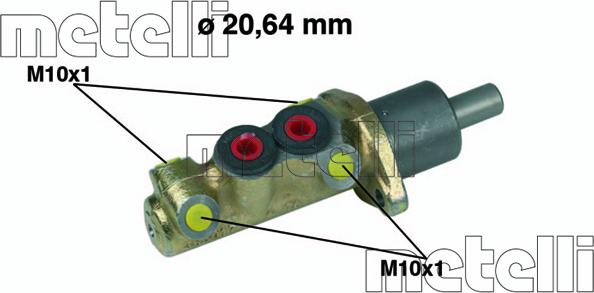 Metelli 05-0039 - Главный тормозной цилиндр parts5.com