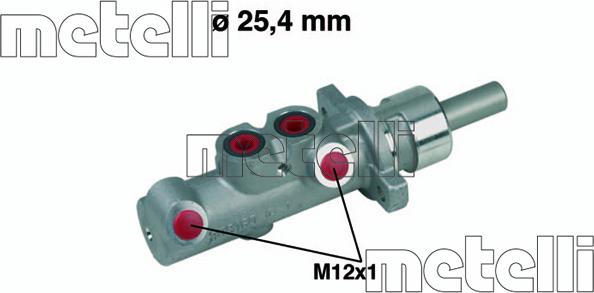 Metelli 05-0314 - Главный тормозной цилиндр parts5.com