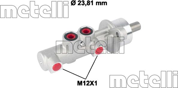 Metelli 05-0788 - Главный тормозной цилиндр parts5.com