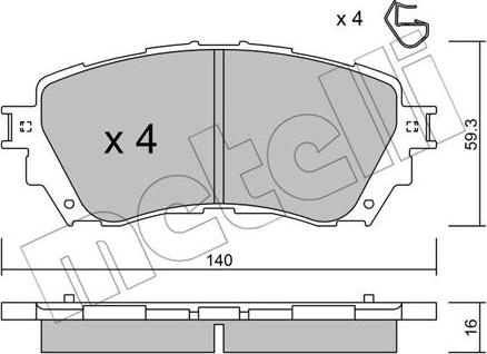 AISIN SN188 - Тормозные колодки, дисковые, комплект parts5.com