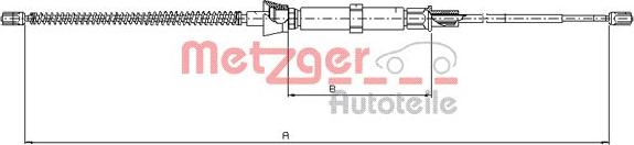 Metzger 10.9032 - Тросик, cтояночный тормоз parts5.com