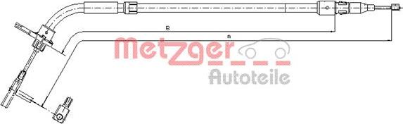 Metzger 10.9333 - Cable de accionamiento, freno de estacionamiento parts5.com