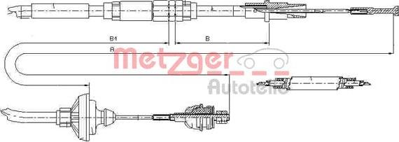 Metzger 10.3149 - Трос, управление сцеплением parts5.com