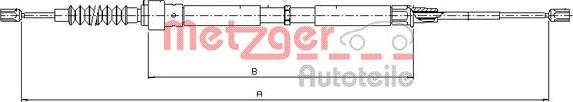 Metzger 10.7504 - Тросик, cтояночный тормоз parts5.com