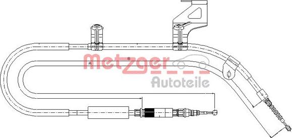 Metzger 10.7585 - Тросик, cтояночный тормоз parts5.com