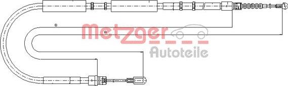 Metzger 10.7536 - Тросик, cтояночный тормоз parts5.com