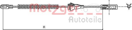 Metzger 11.5959 - Тросик, cтояночный тормоз parts5.com