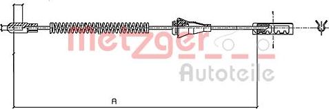 Metzger 11.5934 - Тросик, cтояночный тормоз parts5.com