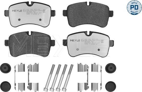 Meyle 025 292 3221/PD - Тормозные колодки, дисковые, комплект parts5.com