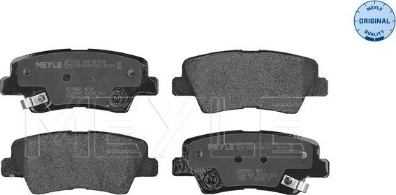 Meyle 025 249 3415/W - Тормозные колодки, дисковые, комплект parts5.com