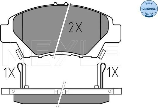 Meyle 025 249 7915/W - Тормозные колодки, дисковые, комплект parts5.com