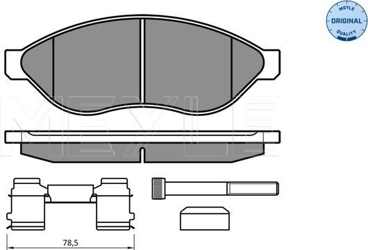 Meyle 025 244 6819/W2 - Тормозные колодки, дисковые, комплект parts5.com