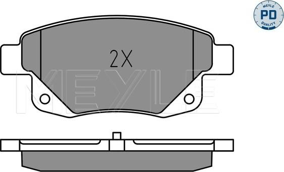 Meyle 025 244 8617/PD - Тормозные колодки, дисковые, комплект parts5.com