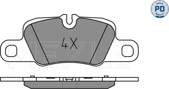 Meyle 025 245 5416/PD - Тормозные колодки, дисковые, комплект parts5.com