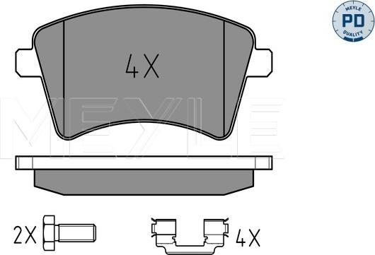 Meyle 025 246 9318/PD - Тормозные колодки, дисковые, комплект parts5.com