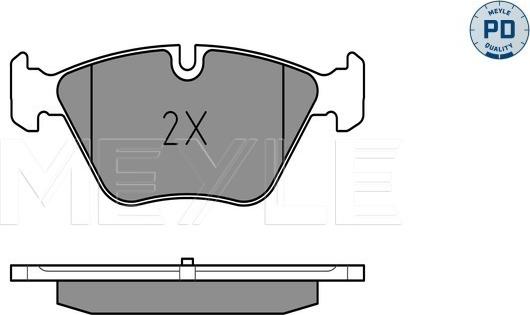 Meyle 025 246 9719/PD - Тормозные колодки, дисковые, комплект parts5.com