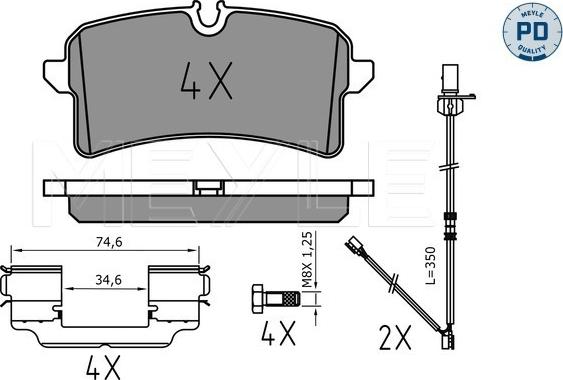 Meyle 025 246 4317/PD - Тормозные колодки, дисковые, комплект parts5.com