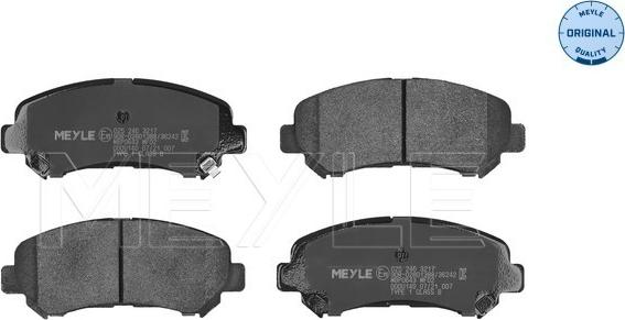 Meyle 025 246 3217 - Тормозные колодки, дисковые, комплект parts5.com