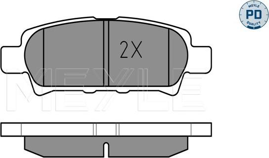 Meyle 025 240 1416/PD - Тормозные колодки, дисковые, комплект parts5.com