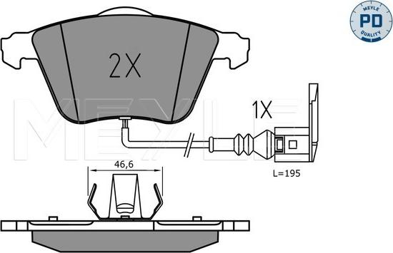 Meyle 025 240 2120/PD - Тормозные колодки, дисковые, комплект parts5.com