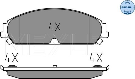 Meyle 025 241 6417/W - Тормозные колодки, дисковые, комплект parts5.com