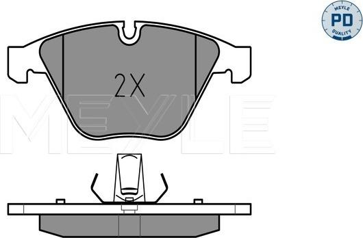 Meyle 025 241 6120/PD - Тормозные колодки, дисковые, комплект parts5.com