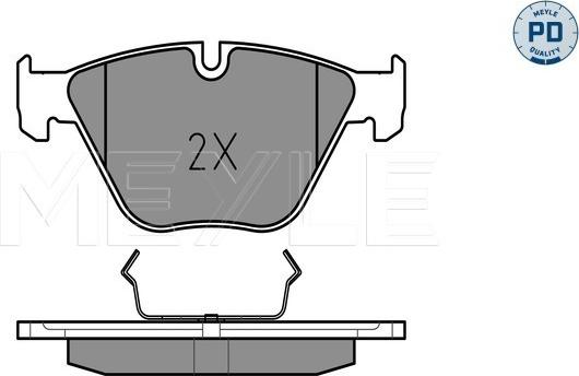 Meyle 025 241 6120/PD - Тормозные колодки, дисковые, комплект parts5.com