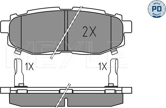 Meyle 025 248 5416/PD - Brake Pad Set, disc brake parts5.com