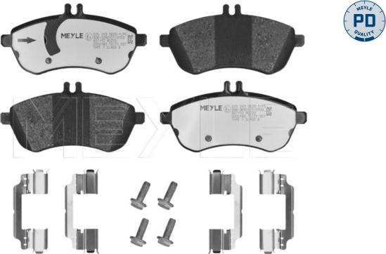 Meyle 025 243 0620-1/PD - Тормозные колодки, дисковые, комплект parts5.com