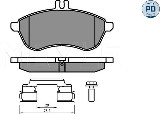 Meyle 025 243 0620-2/PD - Тормозные колодки, дисковые, комплект parts5.com