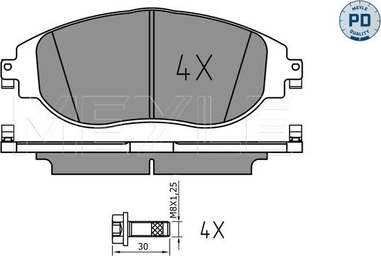 Meyle 025 247 3821/PD - Тормозные колодки, дисковые, комплект parts5.com