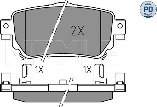 Meyle 025 259 6515/PD - Тормозные колодки, дисковые, комплект parts5.com