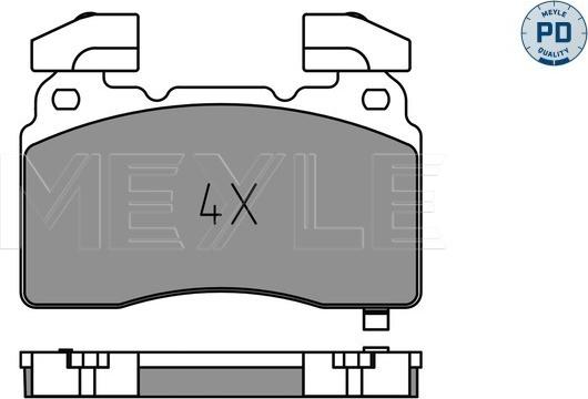 Meyle 025 259 1516/PD - Тормозные колодки, дисковые, комплект parts5.com