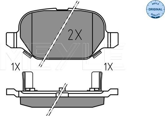 Meyle 025 254 1014 - Тормозные колодки, дисковые, комплект parts5.com