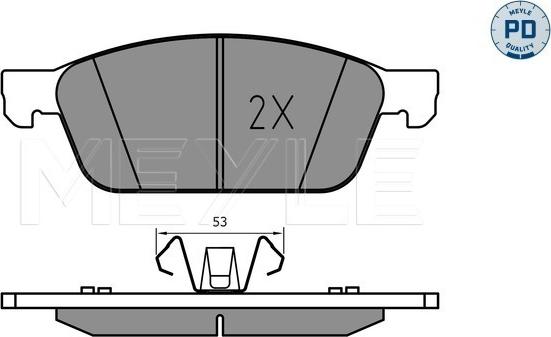 Meyle 025 255 5518/PD - Тормозные колодки, дисковые, комплект parts5.com