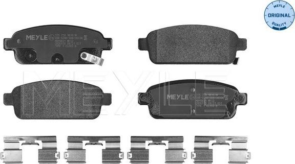 Meyle 025 250 9616/W - Тормозные колодки, дисковые, комплект parts5.com