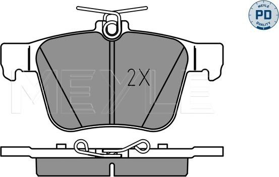 Meyle 025 250 0916/PD - Тормозные колодки, дисковые, комплект parts5.com