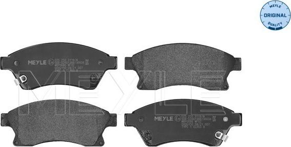 Meyle 025 250 3118/W - Тормозные колодки, дисковые, комплект parts5.com