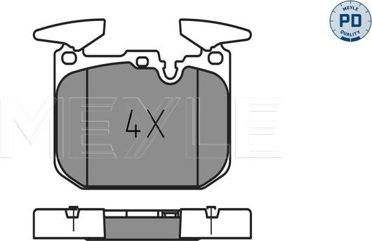 Meyle 025 250 2818/PD - Тормозные колодки, дисковые, комплект parts5.com