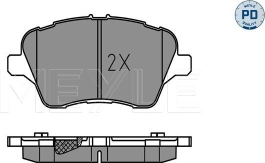 Meyle 025 251 3417/PD - Тормозные колодки, дисковые, комплект parts5.com