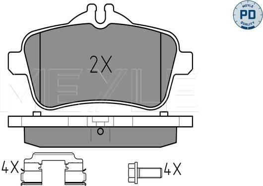 Meyle 025 252 1516/PD - Тормозные колодки, дисковые, комплект parts5.com