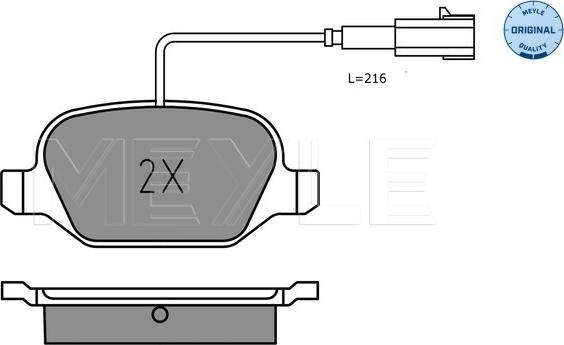 Meyle 025 252 3717 - Тормозные колодки, дисковые, комплект parts5.com