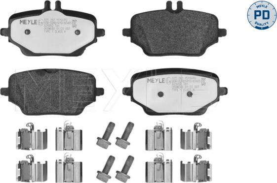 Meyle 025 262 1519/PD - Тормозные колодки, дисковые, комплект parts5.com