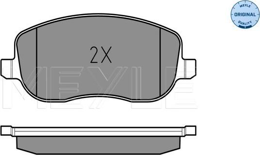 Meyle 025 202 6119/W - Тормозные колодки, дисковые, комплект parts5.com