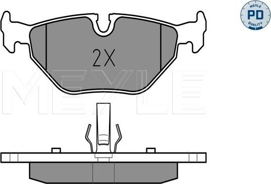 Meyle 025 219 3417/PD - Тормозные колодки, дисковые, комплект parts5.com