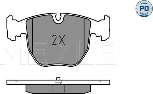 Meyle 025 214 8619/PD - Тормозные колодки, дисковые, комплект parts5.com