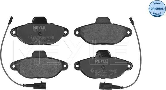 Meyle 025 214 3616 - Тормозные колодки, дисковые, комплект parts5.com