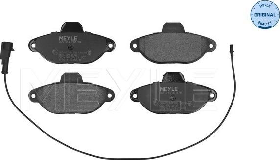 Meyle 025 214 3617/W - Тормозные колодки, дисковые, комплект parts5.com